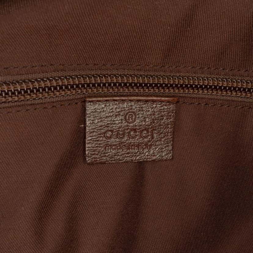Gucci GG Canvas Web Tote Brown Canvas Fair condition - Box View