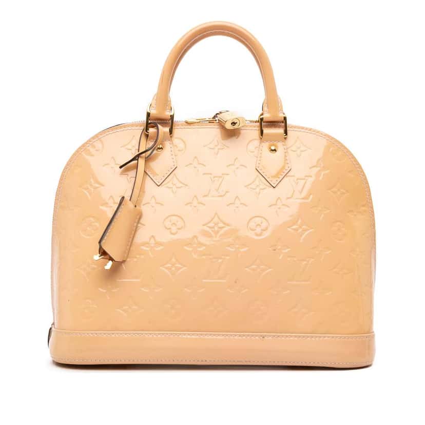 Louis Vuitton Monogram Vernis Alma PM Brown Leather Good condition - Front View