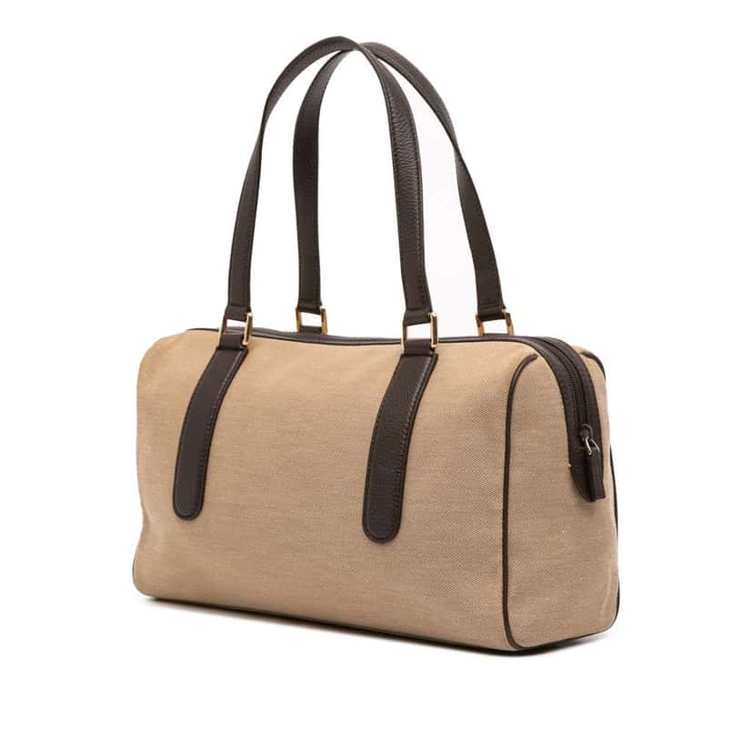 Gucci Canvas Boston Brown Canvas Good condition - Back View
