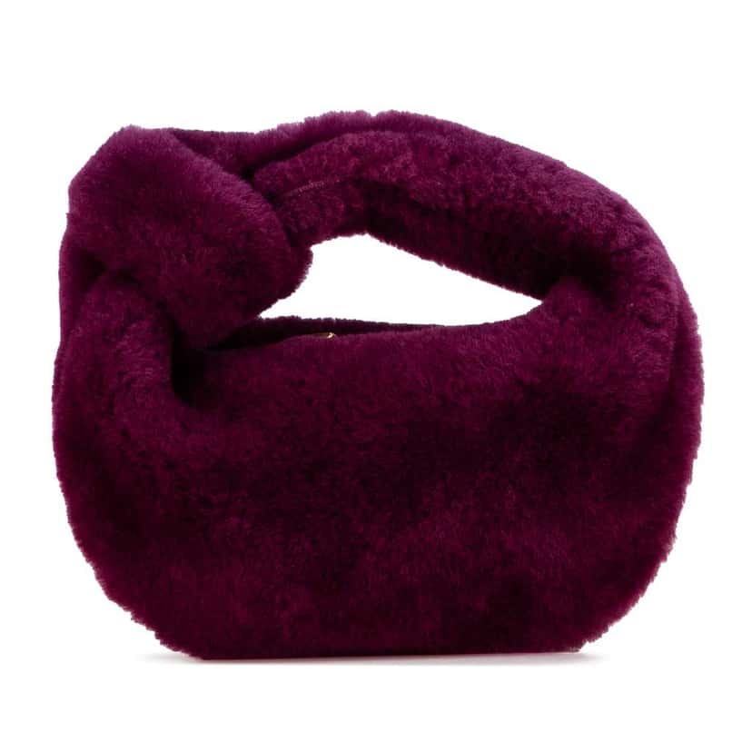 Bottega Veneta Mini Shearling Jodie Purple Very good condition - Front View