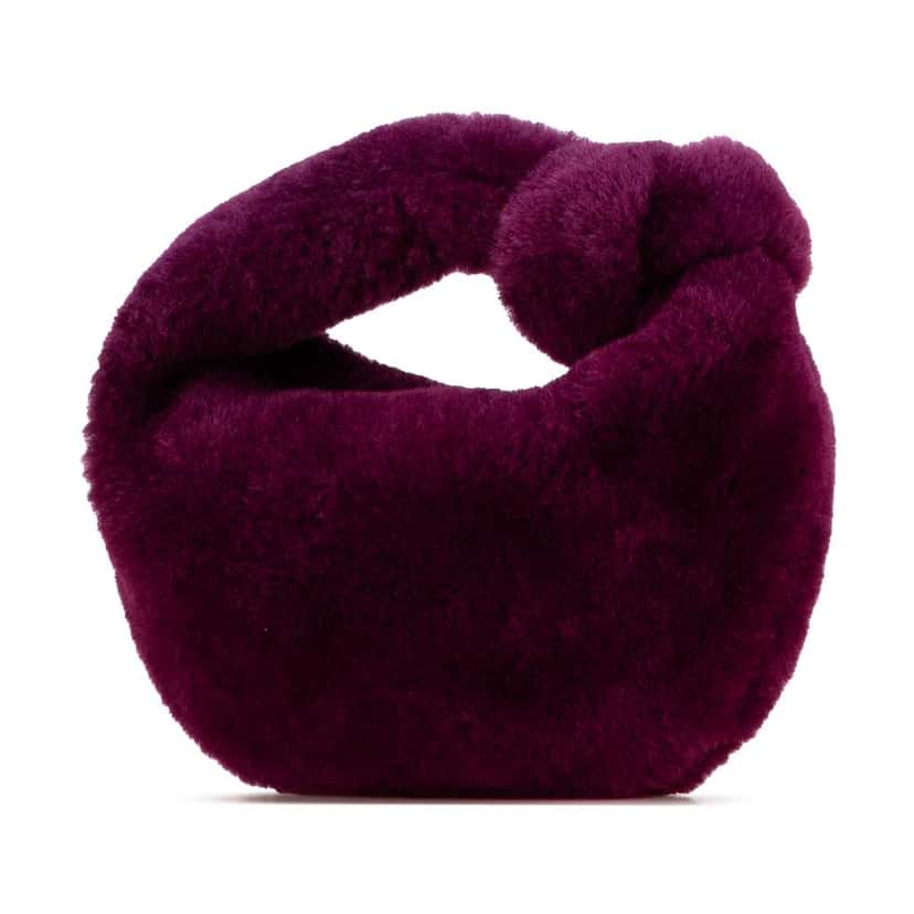 Bottega Veneta Mini Shearling Jodie Purple Very good condition - Back View