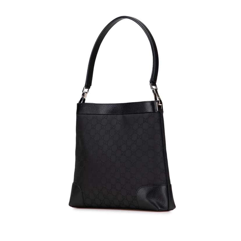 Gucci GG Nylon Shoulder Bag Black Good condition - Back View