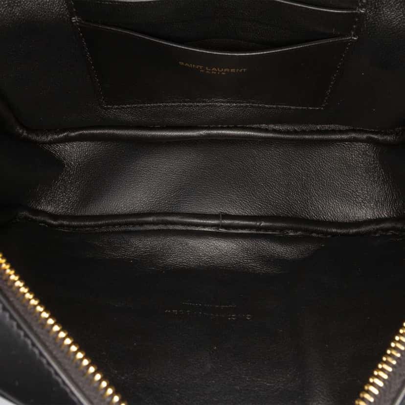 Saint Laurent Mini Matelasse Calfskin Monogram Lou Camera Bag Black Leather Good condition - Model View