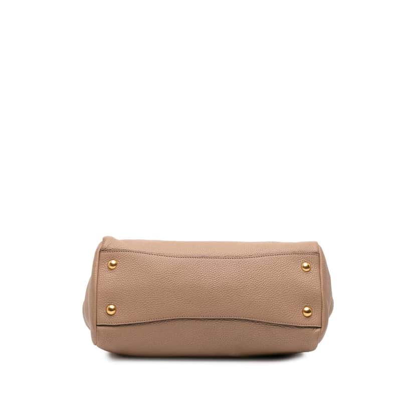 Prada Vitello Phenix Satchel Brown Leather Good condition - Inside View