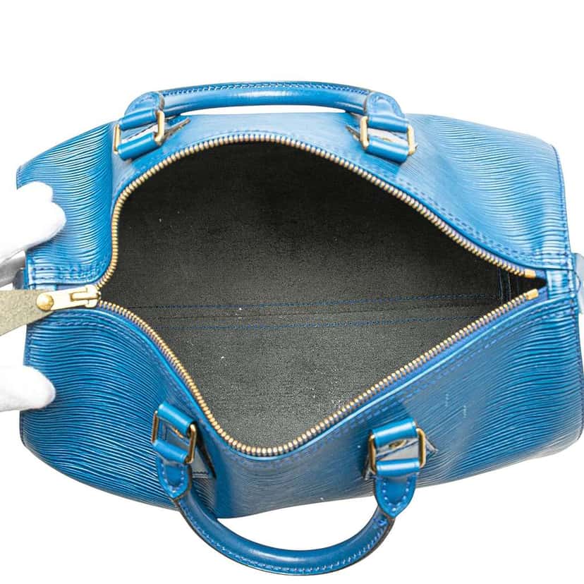 Louis Vuitton Epi Speedy 30 Blue Leather Good condition - Model View