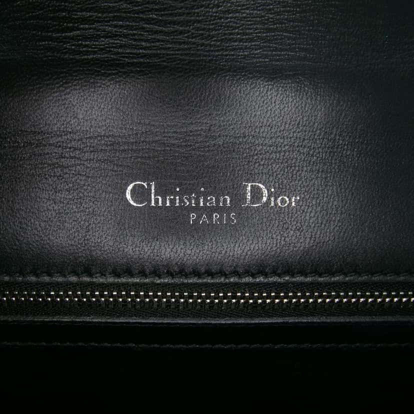 Dior Medium Studded Lambskin Diorama Flap Black Leather Good condition - Box View