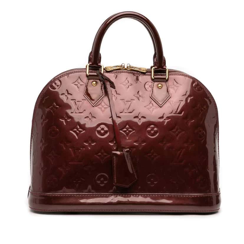 Louis Vuitton Monogram Vernis Alma PM Red Leather Good condition - Front View