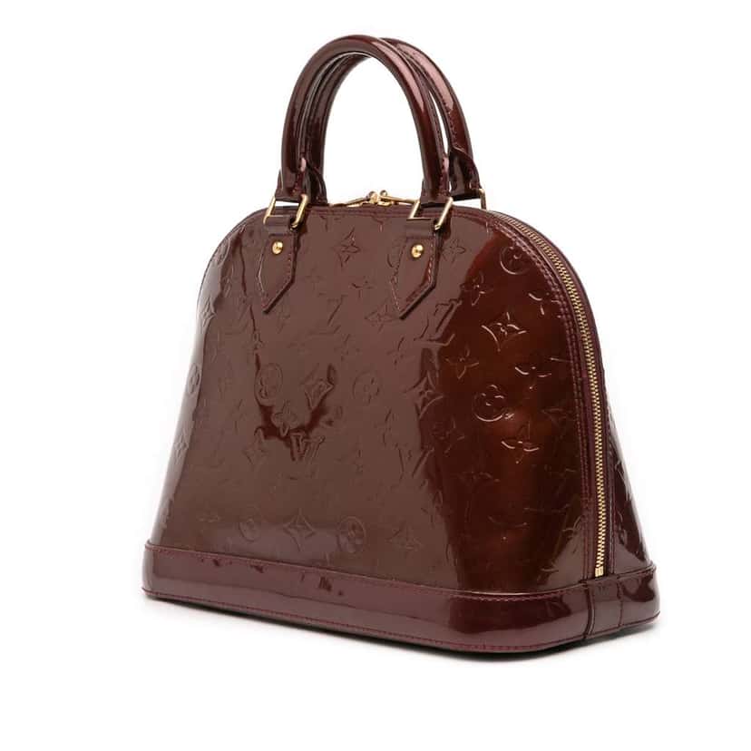 Louis Vuitton Monogram Vernis Alma PM Red Leather Good condition - Back View