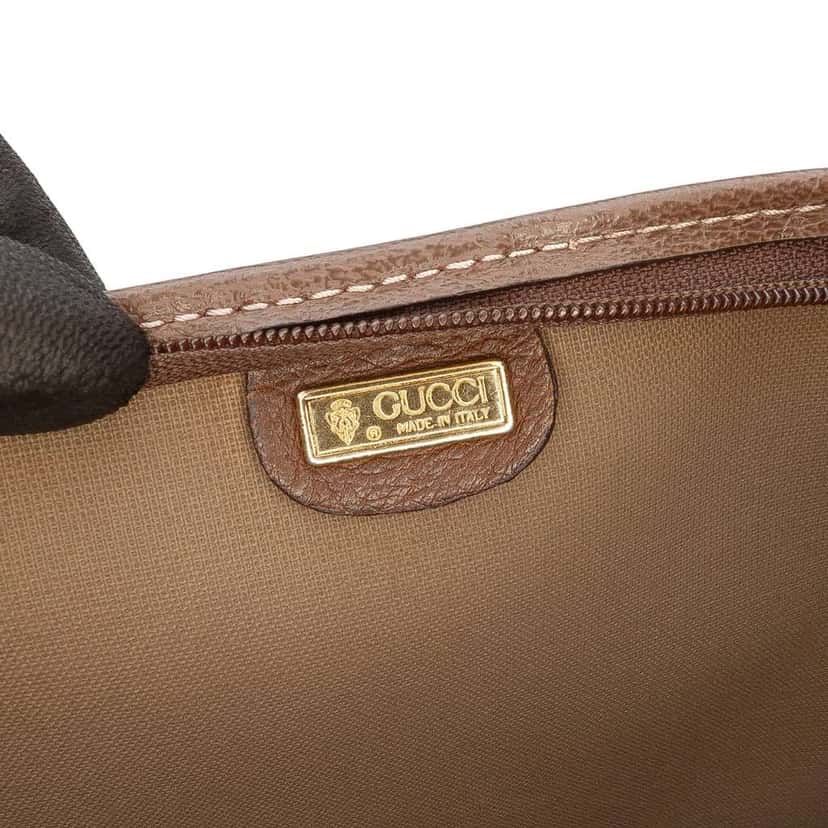 Gucci GG Supreme Web Tote Brown Canvas Good condition - Box View