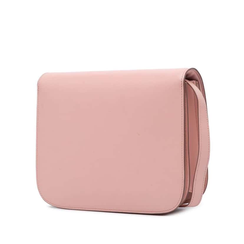 Celine Medium Calfskin Classic Box Pink Leather Good condition - Back View