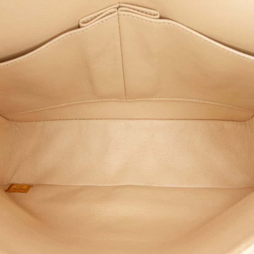 Chanel Medium Classic Lambskin Double Flap Brown Leather Good condition - Model View