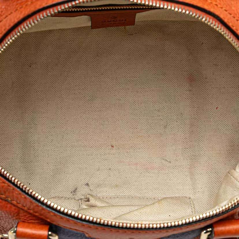Gucci Small Leather Web Joy Boston Bag Orange Leather Good condition - Model View