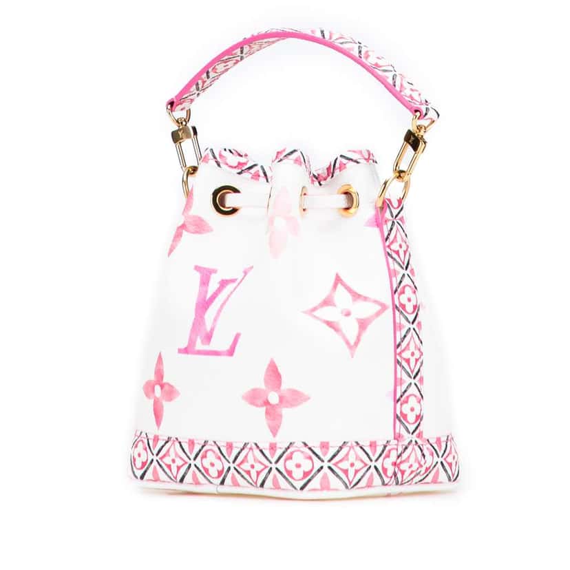 Louis Vuitton Monogram Watercolor Giant By the Pool Nano Noe White Good condition - Back View