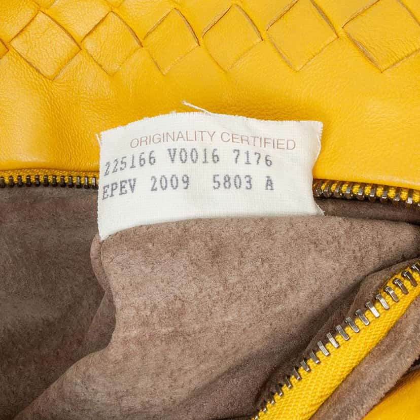 Bottega Veneta Nappa Intrecciato Bucket Bag Yellow Leather Good condition - Box View
