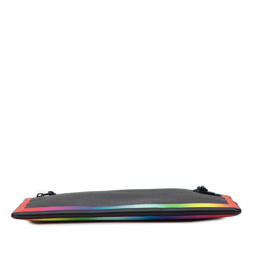 Louis Vuitton Taiga Rainbow Pochette A4 Black Leather Good condition - Inside View