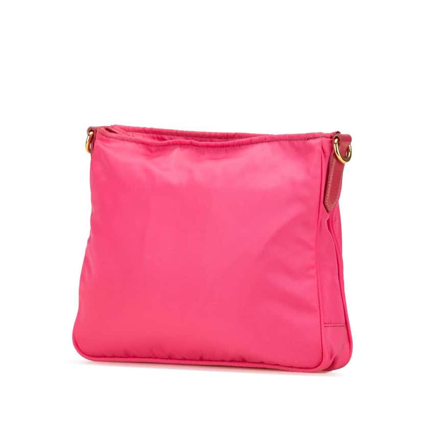 Prada Tessuto Zip Top Crossbody Pink Good condition - Back View