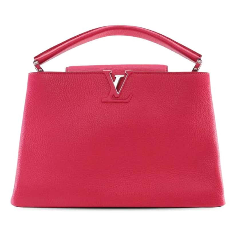 Louis Vuitton Taurillon Capucines MM Red Leather Good condition - Front View