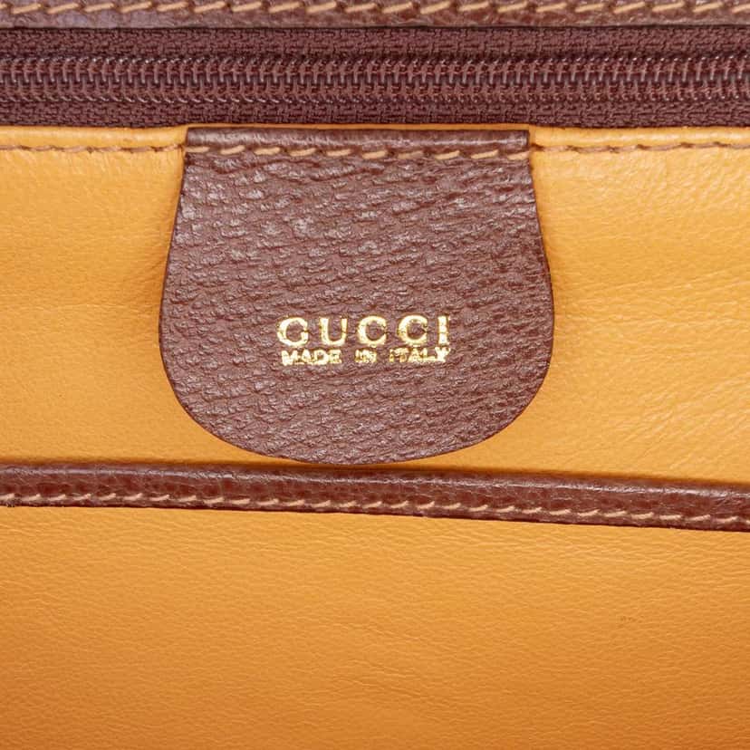 Gucci Grained Calfskin Bamboo Night Brown Leather Good condition - Box View