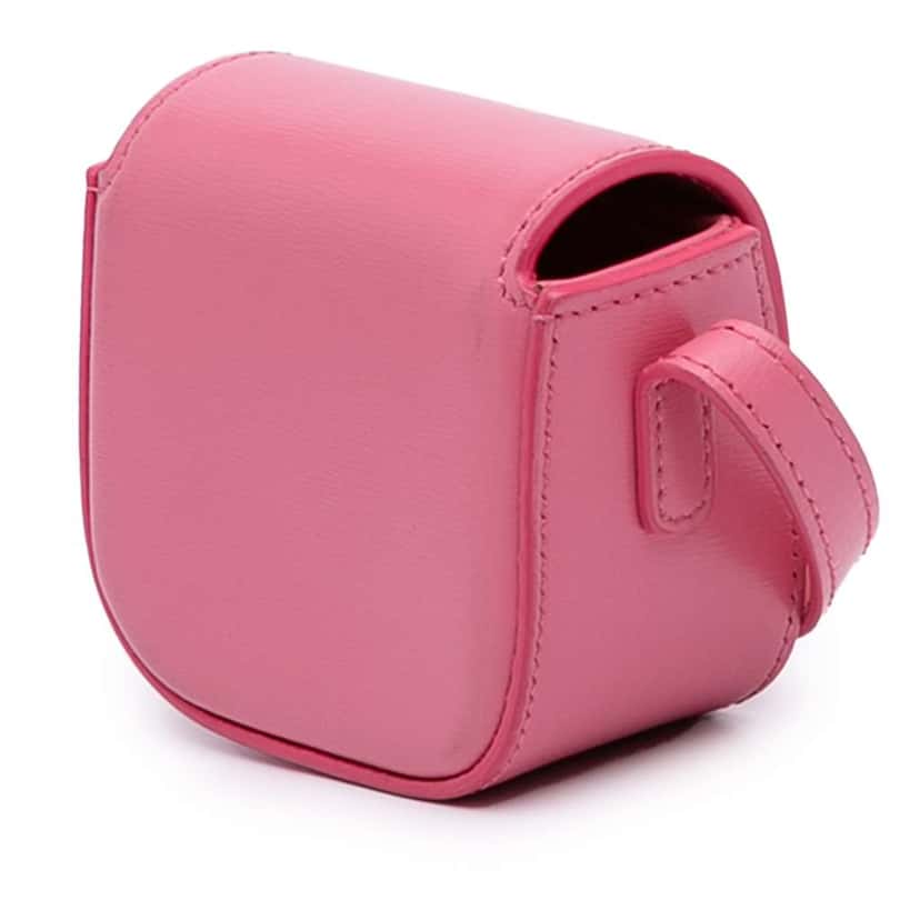 Celine Mini Shiny Calfskin Triomphe Crossbody Pink Leather Good condition - Back View