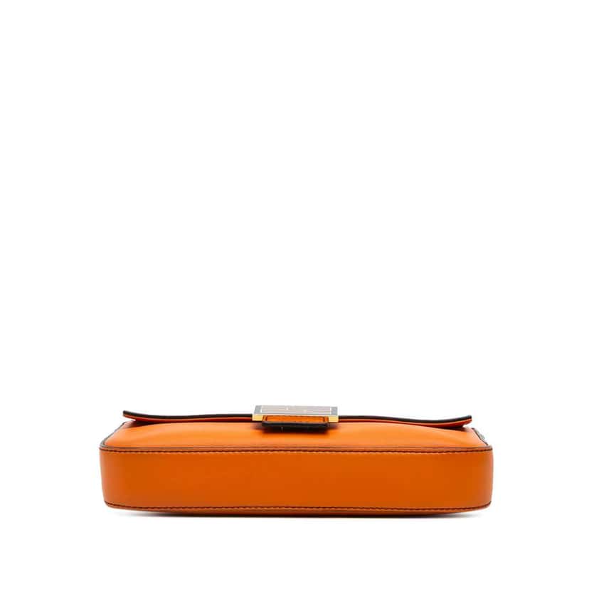 Fendi Leather Baguette Satchel Orange Leather Good condition - Inside View