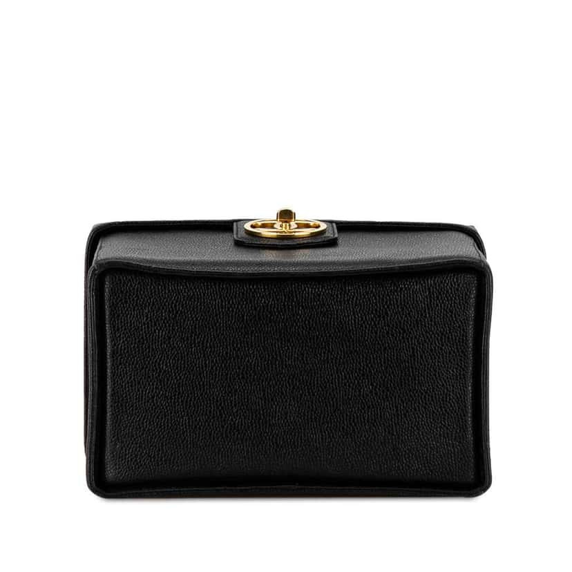 Chanel CC Caviar Vanity Case Black Leather Good condition - Model View