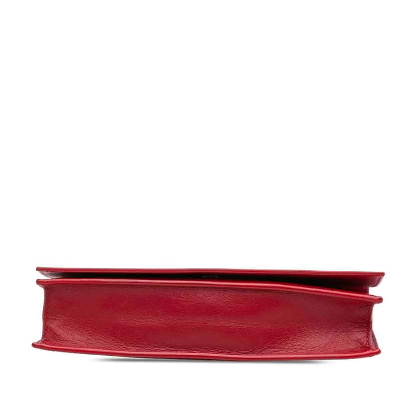 Celine Leather Frame Wallet on Chain Red Leather Very good condition - Inside View