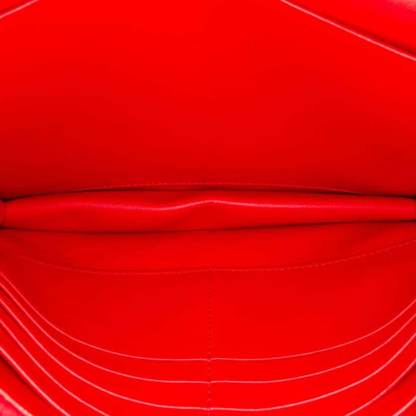Celine Leather Frame Wallet on Chain Red Leather Very good condition - Model View