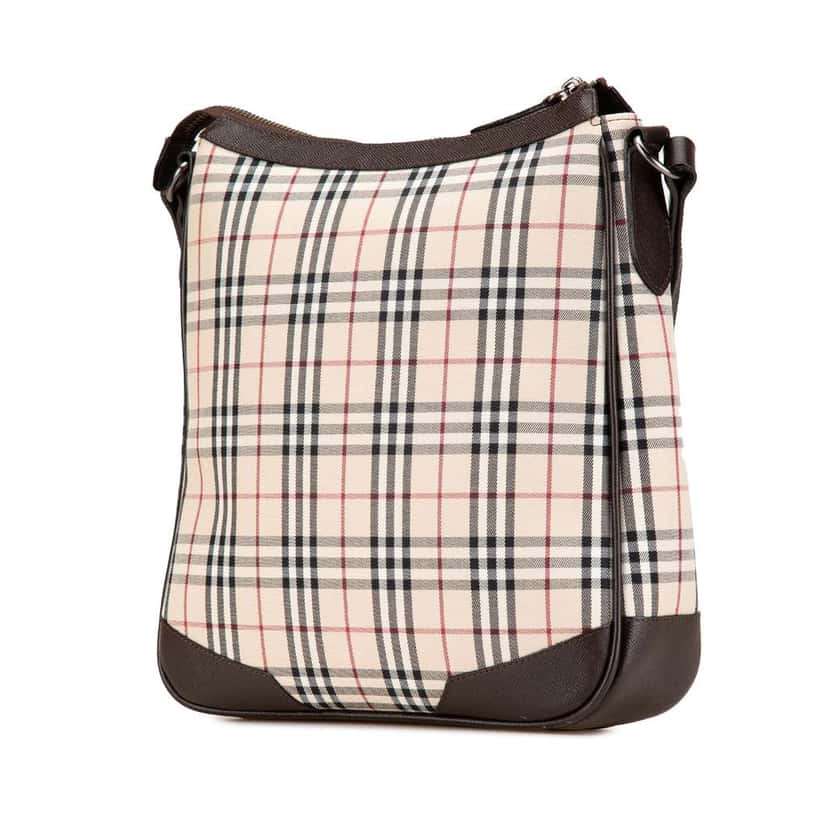 Burberry House Check Canvas Crossbody Brown Canvas Good condition - Back View