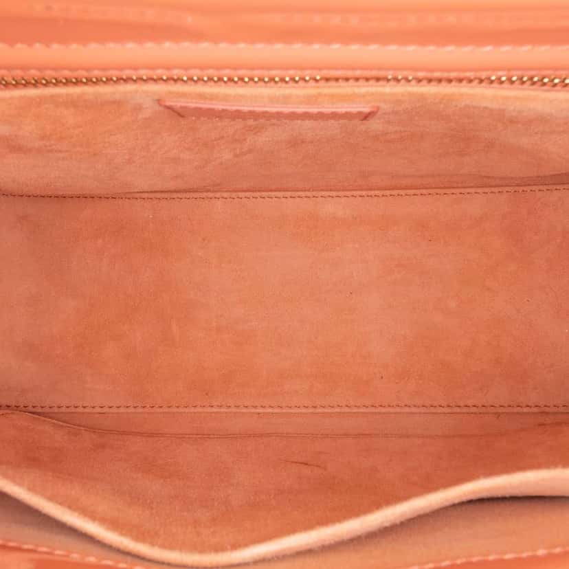 Dior Medium Patent Cannage Lady Dior Orange Leather Very good condition - Model View