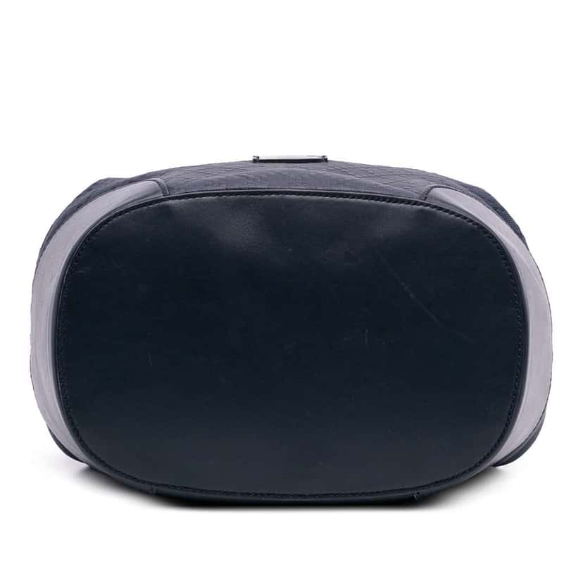 Gucci Medium Calfskin Bright Diamante Bucket Blue Leather Good condition - Inside View