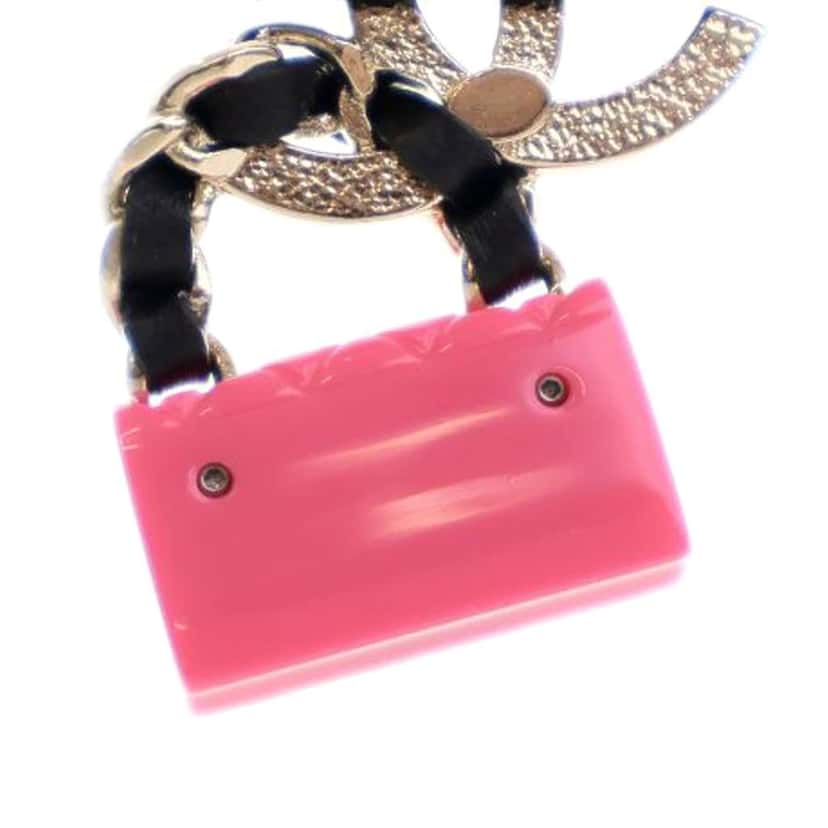 Chanel Silver Plated Matelasse Enamel CC Flap Push Back Earrings Silver Metal Good condition - Inside View