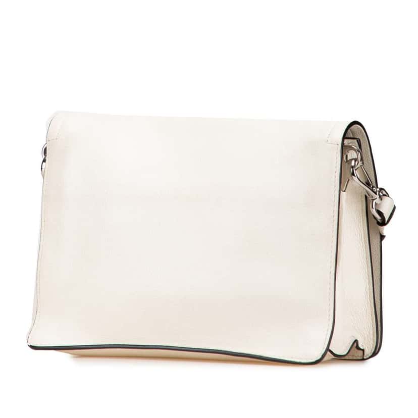 Prada Glace Calf Crossbody White Leather Good condition - Back View
