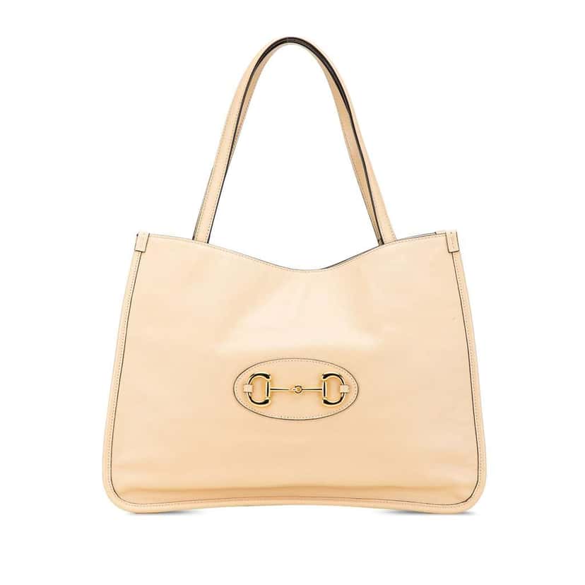 Gucci Medium Leather Horsebit 1955 Tote Brown Leather Good condition - Front View
