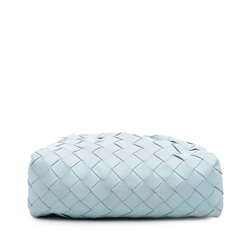 Bottega Veneta Nappa Intrecciato The Mini Pouch Crossbody Blue Leather Good condition - Inside View
