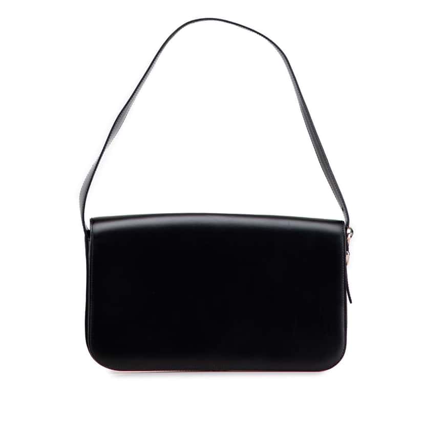 Cartier Leather Panthere Shoulder Bag Black Leather Good condition - Front View