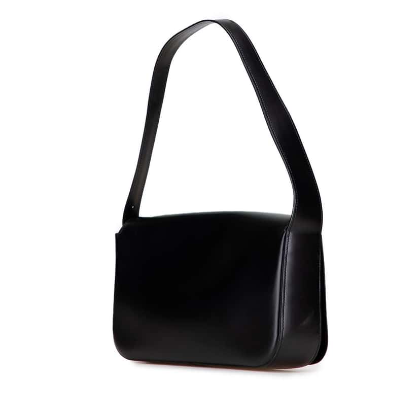 Cartier Leather Panthere Shoulder Bag Black Leather Good condition - Back View