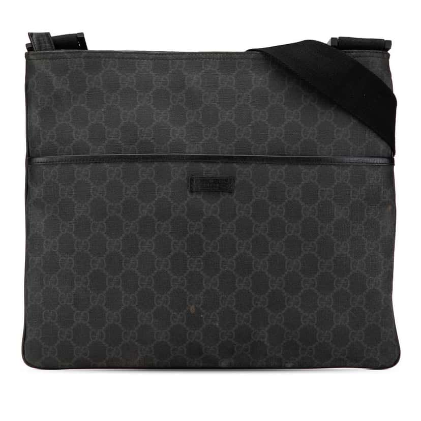 Gucci GG Supreme Crossbody Black Canvas Good condition - Front View