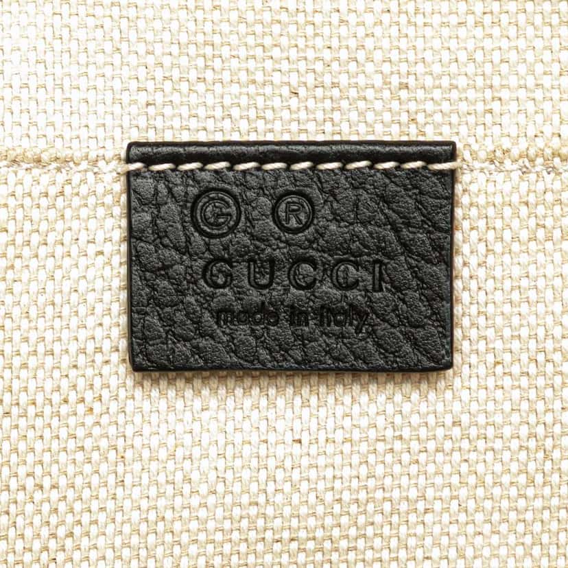 Gucci Pebbled Calfskin Soho Chain Backpack Black Leather Good condition - Box View