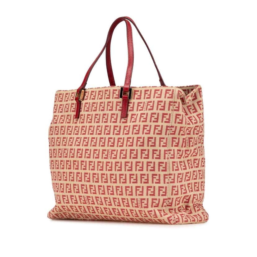 Fendi Zucchino Canvas Tote Brown Canvas Good condition - Back View