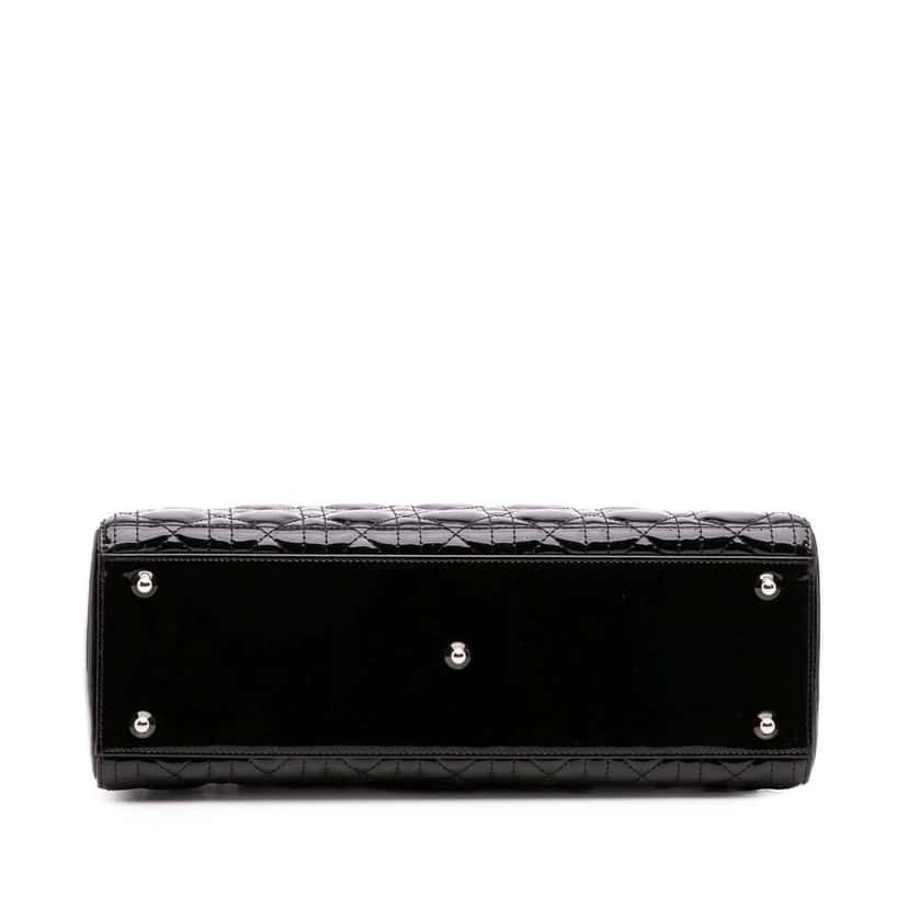 Dior Large Patent Cannage Lady Dior Black Leather Good condition - Inside View