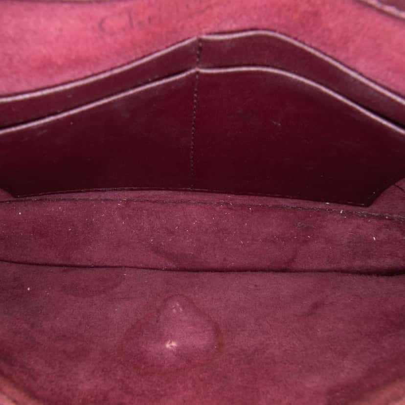 Dior Grained Calfskin Diorama Wallet on Chain Red Leather Good condition - Model View