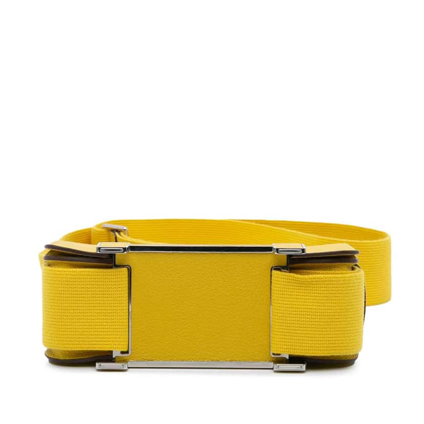 Hermès Chevre Mysore Geta Yellow Leather Good condition - Inside View