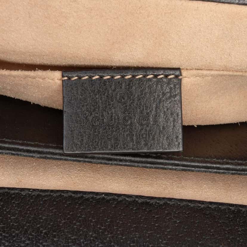 Gucci Small Calfskin Ophidia Chain Crossbody Black Leather Fair condition - Box View
