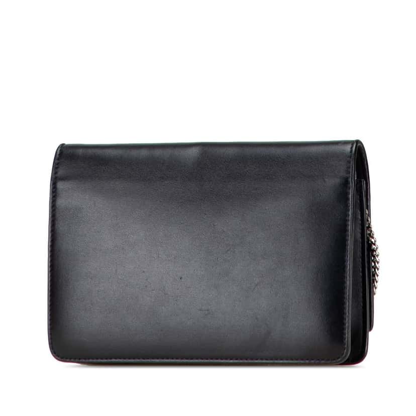 Fendi Leather Hypnoteyes Wallet on Chain Black Leather Good condition - Back View