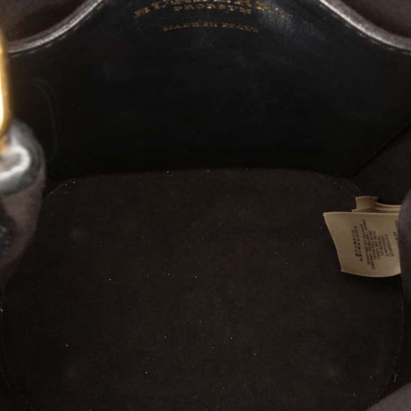 Burberry Prorsum Animal Printed Pony Hair and Leather Fringe Bucket Bag Black Good condition - Model View