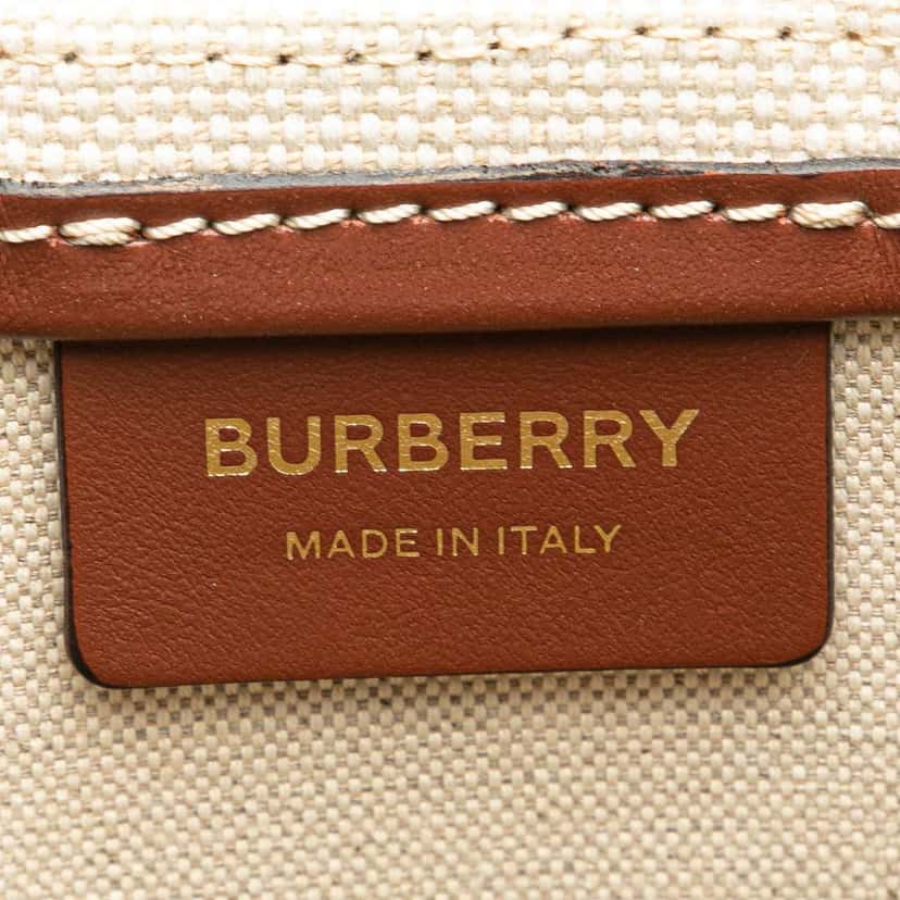 Burberry Printed Canvas Logo Anne Crossbody White Canvas Good condition - Box View