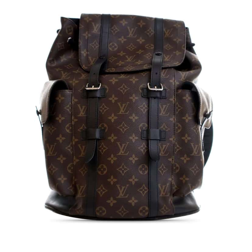 Louis Vuitton Monogram Macassar Christopher Backpack MM Brown Good condition - Front View