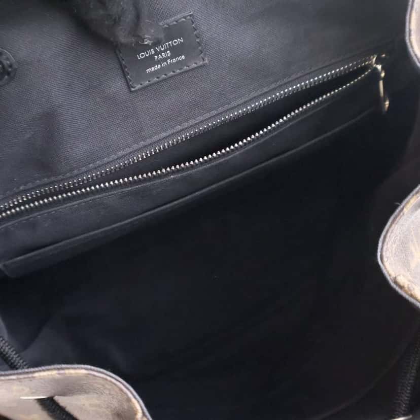 Louis Vuitton Monogram Macassar Christopher Backpack MM Brown Good condition - Model View