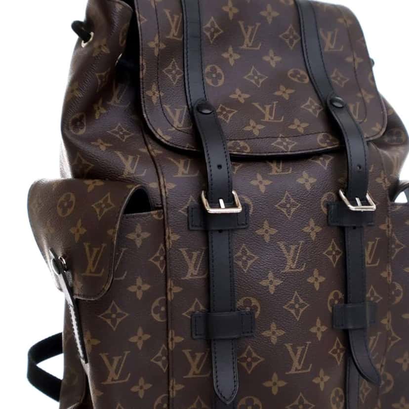 Louis Vuitton Monogram Macassar Christopher Backpack MM Brown Good condition - Box View