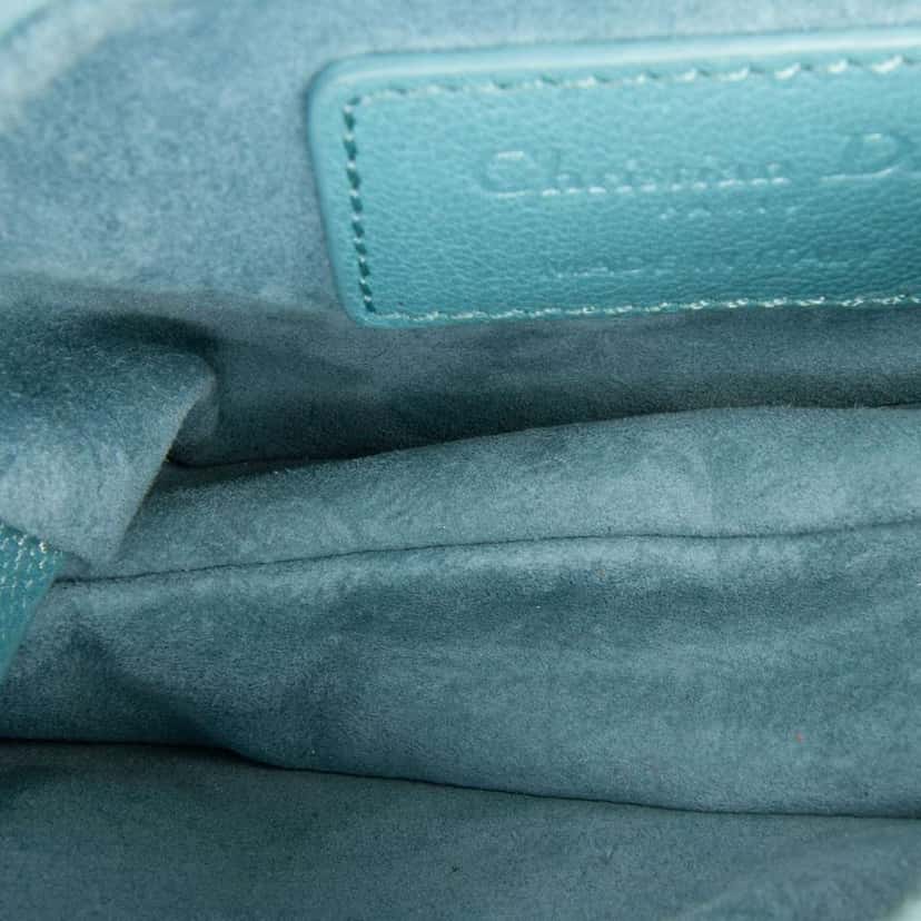 Dior Micro Goatskin Saddle Bag Blue Leather Very good condition - Model View